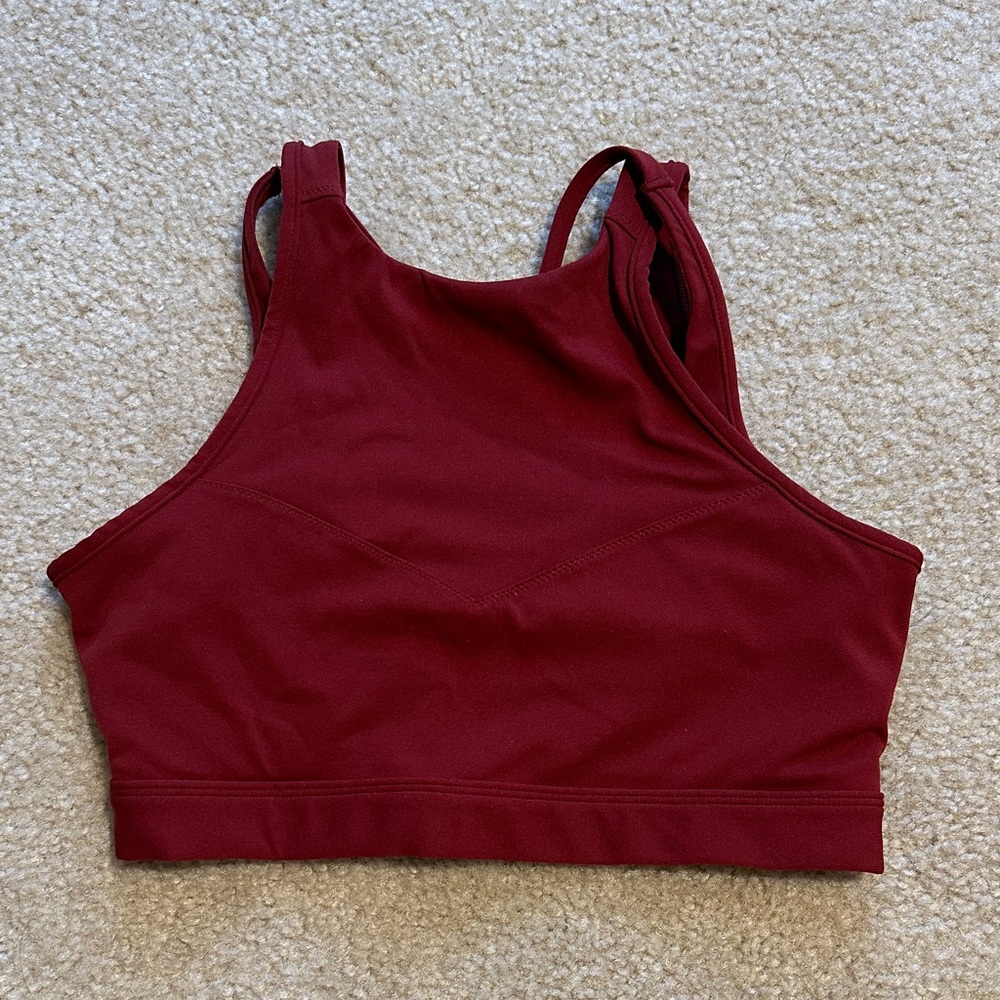 Free People Burgundy Sports Bra